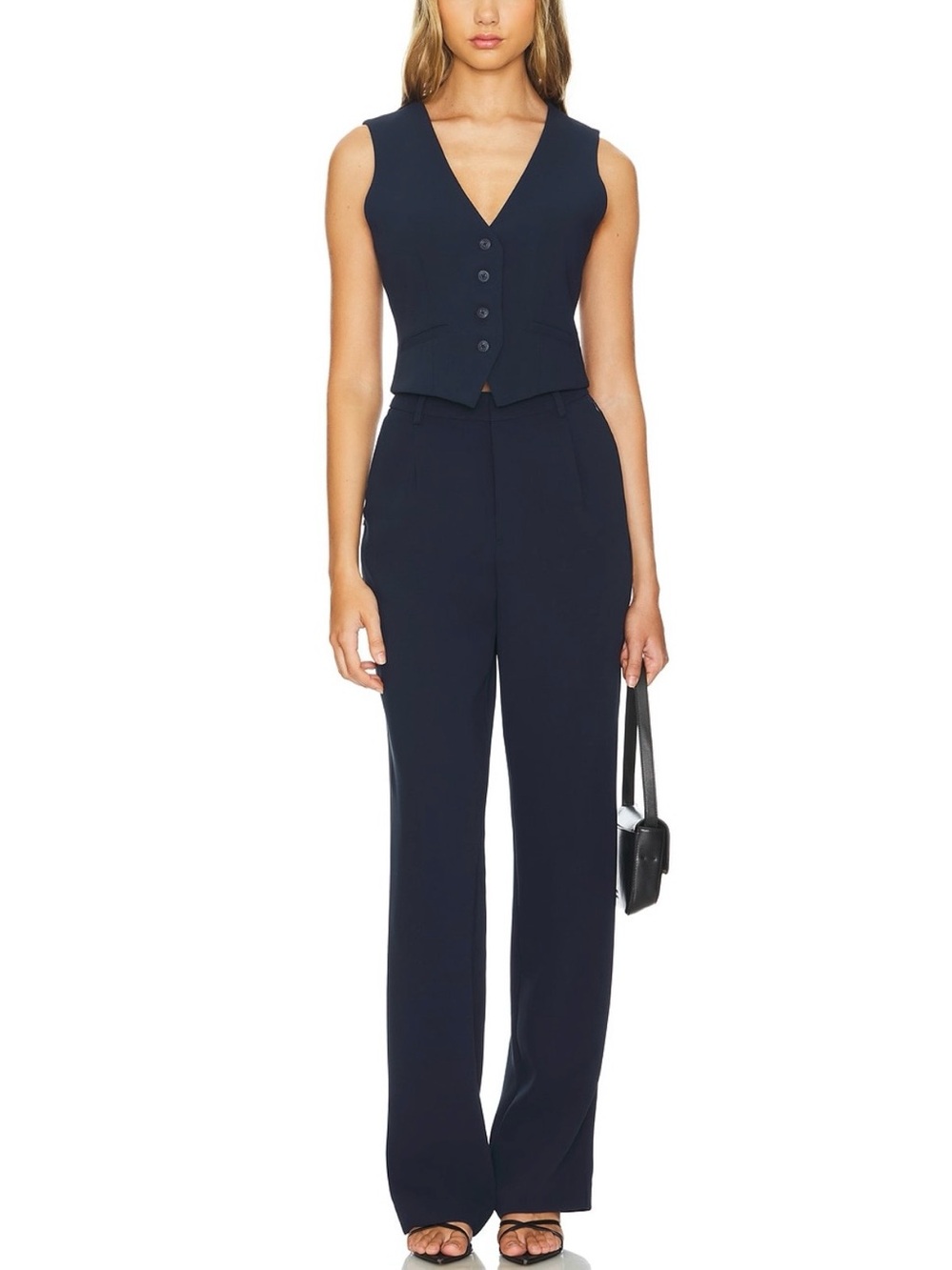 Good American Vest in New Navy002 Size Medium (NWT)